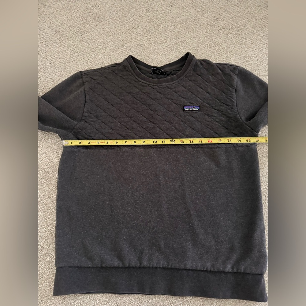 Patagonia Men's Organic Cotton Quilt Crewneck Sweatshirt Pullover Forge Grey M - Picture 3 of 7